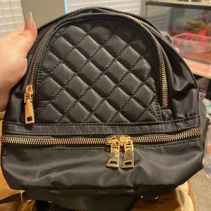 Black mini backpack
